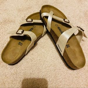 BIRKENSTOCK NEW MAYARI BIRKO-FLOR GRACEFUL TAUPE. Size 9/40. Never worn!